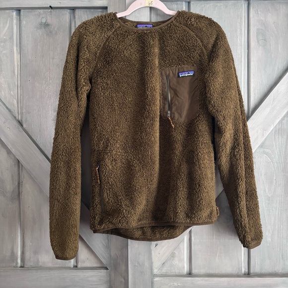 Patagonia Los Gatos Crew Fleece Fuzzy Green Pullover Size S